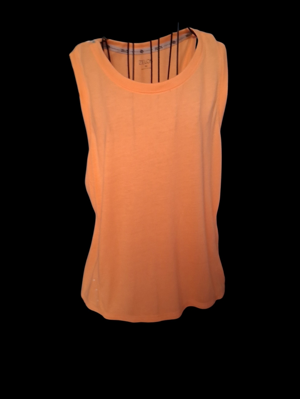 Zelos Orange Relaxed Scoop Neck  Active Tank